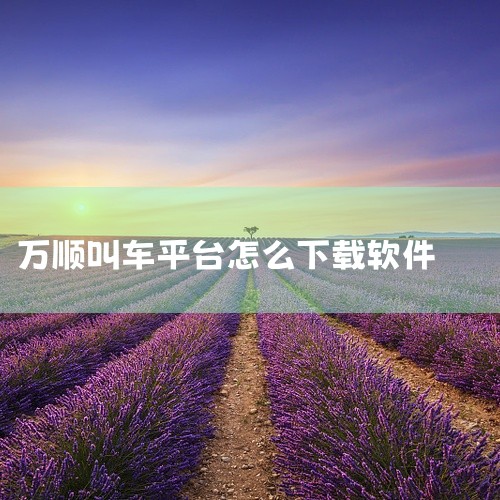 万顺车主司机端app可以通过在官方公众号、官方网站或者各大应用市场搜索“万顺车主”进行下载。注册万顺叫车司机需要满足以下条件：年龄要求：男性司机需在21至60岁之间；女性司机需在21至55岁之间。驾龄,